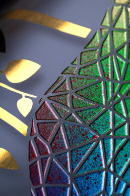 Gravure trois couleurs sur bouteille satinée. Une réalisation MSV.