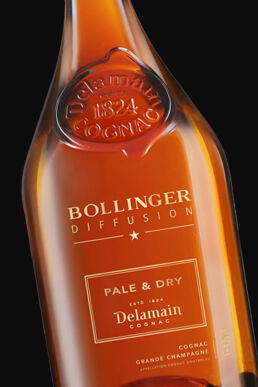 Gravure bouteille Cognac Delamain Bollinger : une réalisation MSV.